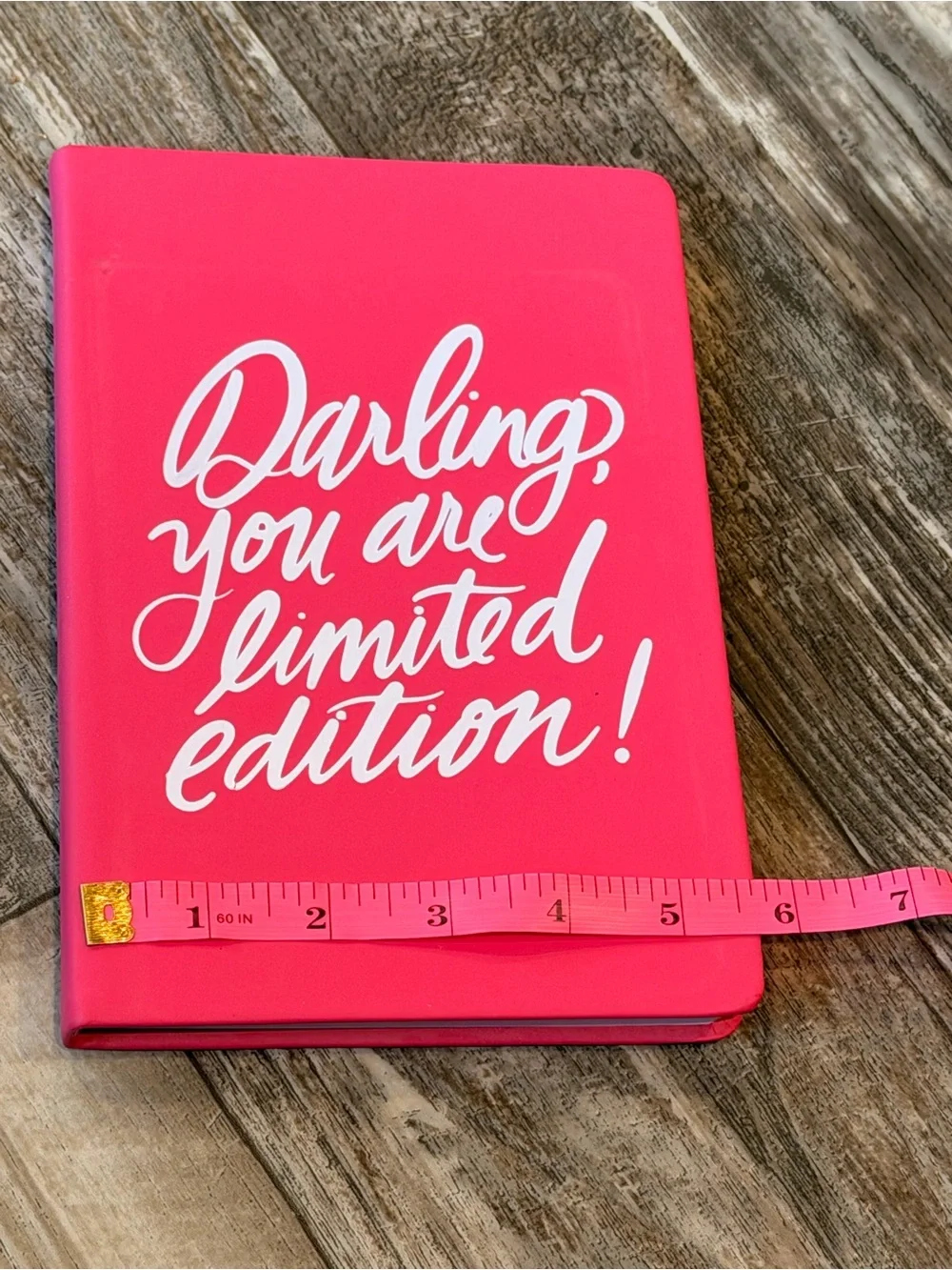 NWT-Hot Pink Notebook with Inspirational Script